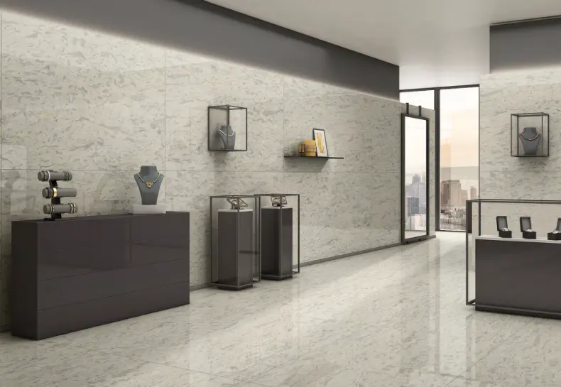 glossy finish porcelain slab tiles